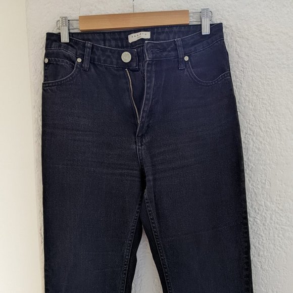 Sandro 38 Rudolphe Noir Flare Black High Rise - Picture 2 of 9